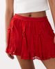 Miss Selfridge Miss Selfridge cheesecloth mini skirt with bows-Red - 3