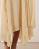 Miss Selfridge Miss Selfridge chiffon and lace mix handkerchief hem maxi skirt in buttermilk-Yellow - 3