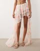 Miss Selfridge Miss Selfridge chiffon frill high-low hem beach skirt in floral print-Multi - 2