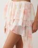Miss Selfridge Miss Selfridge chiffon frill high-low hem beach skirt in floral print-Multi - 3