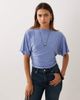 Miss Selfridge Miss Selfridge cinched waist cowl back top in blue - 1