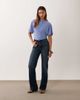 Miss Selfridge Miss Selfridge cinched waist cowl back top in blue - 3