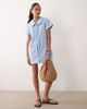 Miss Selfridge Miss Selfridge collared poplin mini dress with tie detail in blue - 2