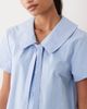 Miss Selfridge Miss Selfridge collared poplin mini dress with tie detail in blue - 3