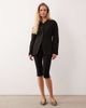 Miss Selfridge Miss Selfridge collarless cinch blazer in black - 2