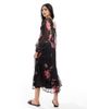 Miss Selfridge Miss Selfridge corset detail maxi dress in rose print-Multi - 2
