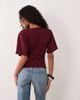 Miss Selfridge Miss Selfridge cowl neck t-shirt with batwing sleeves in red - 3