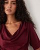 Miss Selfridge Miss Selfridge cowl neck t-shirt with batwing sleeves in red - 4