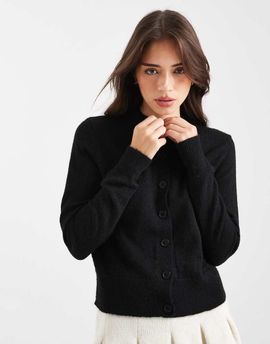 Miss Selfridge Miss Selfridge crew neck cardigan in black