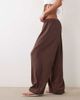 Miss Selfridge Miss Selfridge crinkle balloon pants in brown - part of a set-Multi - 2