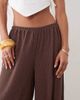 Miss Selfridge Miss Selfridge crinkle balloon pants in brown - part of a set-Multi - 3