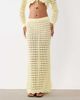 Miss Selfridge Miss Selfridge crochet maxi skirt in butter yellow - part of a set - 2