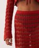 Miss Selfridge Miss Selfridge crochet maxi skirt in red - part of a set-Yellow - 4