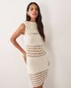 Miss Selfridge Miss Selfridge crochet mix mini dress in cream-White - 1