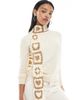 Miss Selfridge Miss Selfridge crochet skinny scarf in cream and taupe-Brown - 1