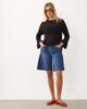Miss Selfridge Miss Selfridge crochet sweater with peplum hem and sleeve in black - 1