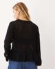 Miss Selfridge Miss Selfridge crochet sweater with peplum hem and sleeve in black - 4