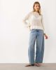 Miss Selfridge Miss Selfridge crochet sweater with peplum hem and sleeves in cream-White - 2