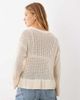 Miss Selfridge Miss Selfridge crochet sweater with peplum hem and sleeves in cream-White - 4