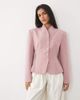 Miss Selfridge Miss Selfridge cropped collarless blazer-pink - 1