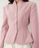 Miss Selfridge Miss Selfridge cropped collarless blazer-pink - 3