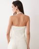 Miss Selfridge Miss Selfridge cutwork denim halter top in ecru-White - 4