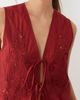 Miss Selfridge Miss Selfridge cutwork vest with matching scrunchie in red - part of a set - 3