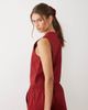 Miss Selfridge Miss Selfridge cutwork vest with matching scrunchie in red - part of a set - 4
