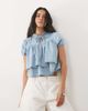 Miss Selfridge Miss Selfridge denim baby doll top in light wash-Blue - 1