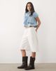 Miss Selfridge Miss Selfridge denim baby doll top in light wash-Blue - 2