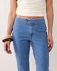Miss Selfridge Miss Selfridge denim capri pants with bows in mid blue wash - 4