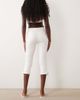 Miss Selfridge Miss Selfridge denim capri with bows in cream wash-White - 2