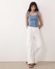 Miss Selfridge Miss Selfridge denim corset top in mid blue wash - 3
