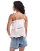 Miss Selfridge Miss Selfridge denim frill swing top in light pink wash-White - 4