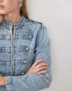 Miss Selfridge Miss Selfridge denim mandarin inspired jacket in washed blue - 2