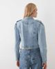 Miss Selfridge Miss Selfridge denim mandarin inspired jacket in washed blue - 4