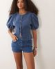 Miss Selfridge Miss Selfridge denim mini shorts in mid blue wash - part of a set - 1