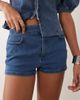 Miss Selfridge Miss Selfridge denim mini shorts in mid blue wash - part of a set - 3