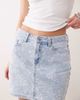 Miss Selfridge Miss Selfridge denim mini skirt with floral detail - part of a set-Blue - 3