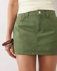 Miss Selfridge Miss Selfridge denim mini skort in khaki wash-Green - 4
