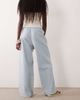 Miss Selfridge MIss Selfridge denim pull on pants with contrast stitch in light wash-Blue - 4