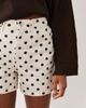Miss Selfridge Miss Selfridge denim shorts in ecru polka dots-Multi - 3