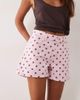 Miss Selfridge Miss Selfridge denim shorts in pastel polka dot-Multi - 4