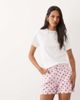 Miss Selfridge Miss Selfridge denim shorts in pink polka dots - 1