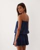 Miss Selfridge Miss Selfridge denim strapless dress in blue wash - 4