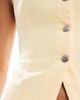 Miss Selfridge Miss Selfridge denim vest in buttermilk-Yellow - 4