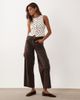 Miss Selfridge Miss Selfridge denim vest in ecru polka dots-Multi - 2
