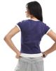 Miss Selfridge Miss Selfridge double layer T-shirt in navy - 3
