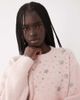 Miss Selfridge Miss Selfridge embellished floral beaded sweater in pink - 1