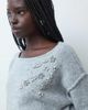 Miss Selfridge Miss Selfridge embellished slouchy sweater in gray - 3
